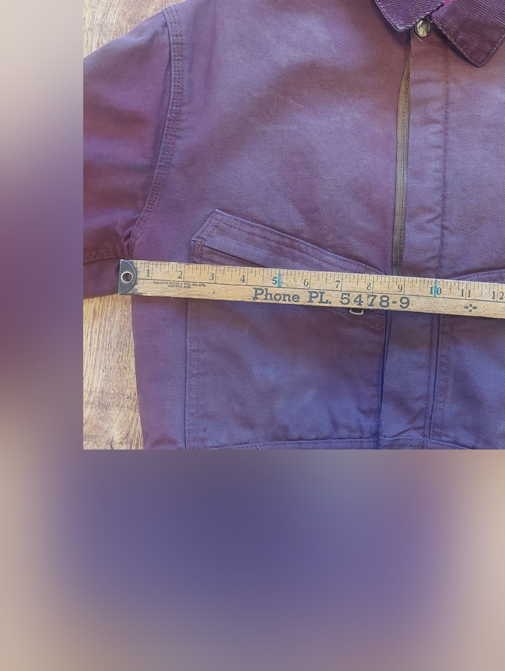 Carhartt Maroon Work Jacket - Cropped Canvas Unisex Women Men Custom No Zip Red - Picture 12 of 16